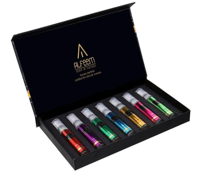 Body Spray Alfeem Eau De Parfum Unisex Perfume For Men And Women, Pack of 9, 100ml x 2, 9ml x 7, Refreshing Fragrance scent | Use Everyday | Casual | Office | Gift Set | Long Lasting | 263 ml