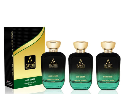 Body Spray Alfeem Eau De Parfum OUD DESIRE Unisex Perfume | Men | Women | Pack of 3| 100ml*3 | Refreshing Fragrance scent | Use Everyday | Casual | Office |Gift Set | 300 ml