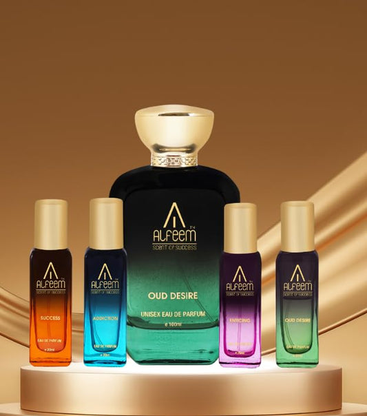 Body Spray Alfeem Eau De Parfum Unisex Perfume For Men And Women Pack of 5, 100ml x 1, 20ml x 4, Refreshing Fragrance scent | Use Everyday | Casual | Office | Gift Set | Long Lasting |180 ml